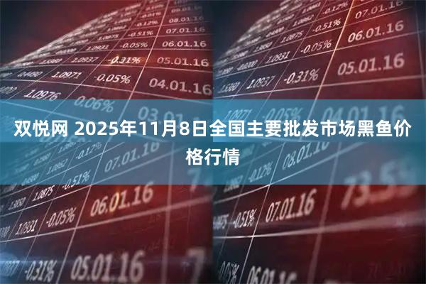 双悦网 2025年11月8日全国主要批发市场黑鱼价格行情