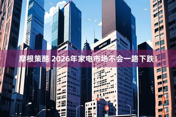 摩根策酪 2026年家电市场不会一路下跌!